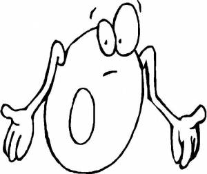 Раскраски Цифра 0