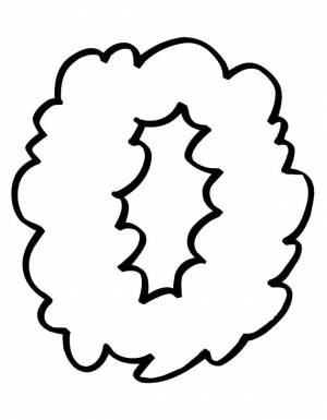 Раскраски цифра, Раскраска Облачко цифра 0 Цифра