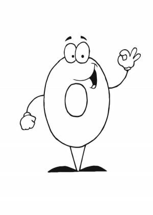 Раскраски Цифра ноль