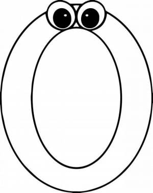 Раскраски 0 цифра