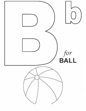 Раскраски Раскраска Буквы b ball 