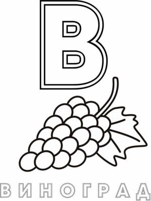 Раскраска Буква B