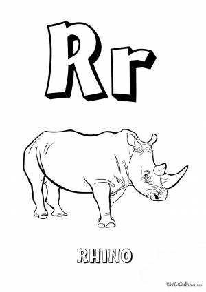 Раскраска Буква R английского алфавита