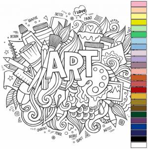 Раскраска-антистресс Искусство, 120 х 120 см