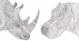 Раскраски животные сложные