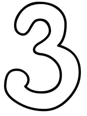 Раскраски цифра, Раскраска Цифра 3 раскраски цифры