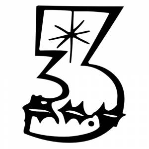 Раскраска Цифра 3