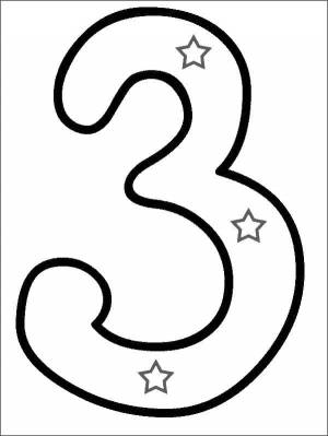 Раскраски Раскраска Цифра 3 раскраски цифры, Download print coloring page