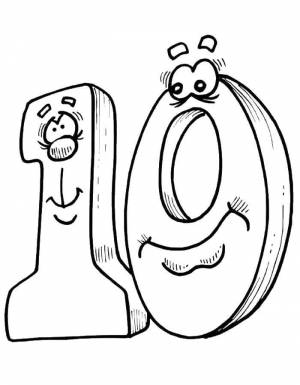 Раскраски Coloring page Learn to count to 10 coloring pages numbers, Download print coloring page