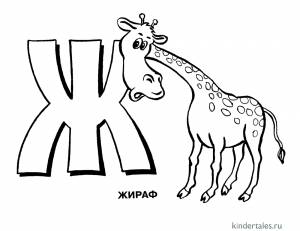 Буква Ж» раскраска для детей