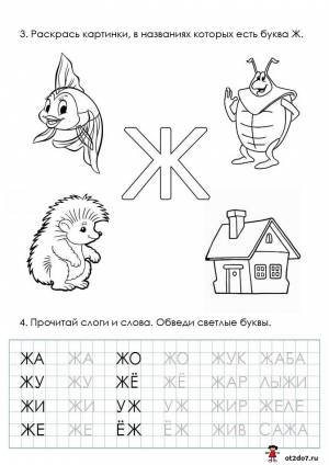 Учим букву Ж