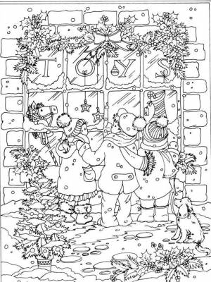 Раскраски Зима Антистресс   в формате