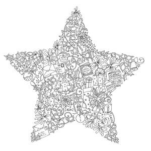 Новогодние раскраски-антистресс для детей и взрослых