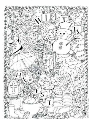 Раскраски Зима Антистресс   в формате