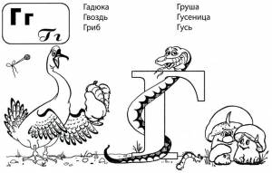 Раскраски буквы