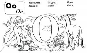 Раскраска Буква О