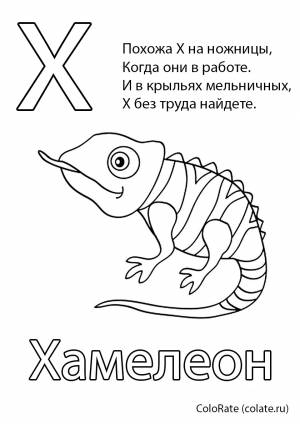Раскраска Буква Х