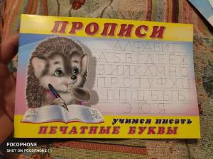 Раскраска-пропись «Учимся писать печатные буквы»