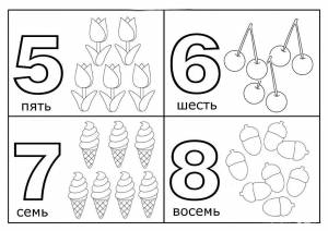 Раскраски Изучаем цифры