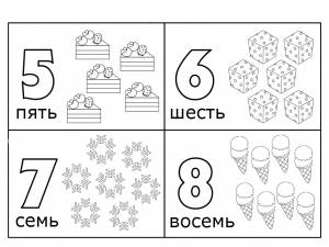 Раскраска Изучаем цифры