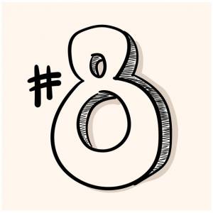 Кремовый фон doodle number eight