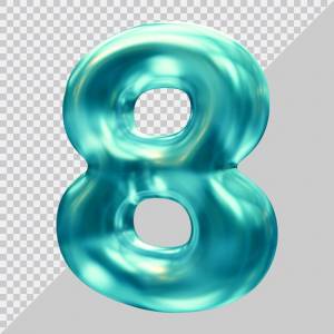 Номер 8 с 3d современным стилем