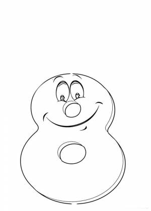 Раскраска Цифра 8