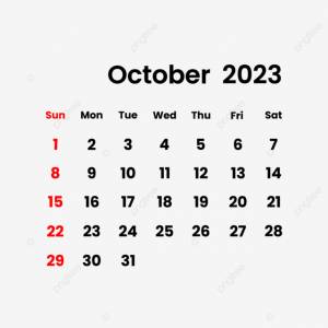 календарь на октябрь 2023 PNG , октябрь, 2023, календарь PNG картинки и пнг рисунок для й загрузки
