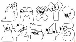 Раскраски Alphabet Lore
