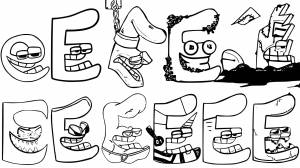 Раскраски Алфавит Лора