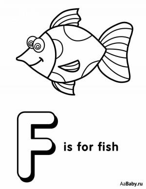 Раскраски Буква f английская