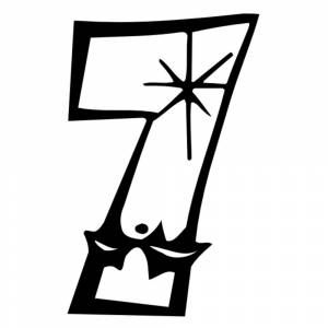 Раскраска Цифра 7