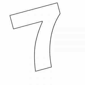 Раскраска Хорошая цифра 7