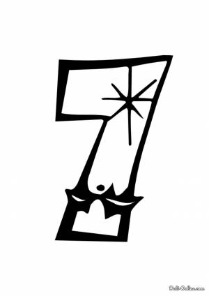 Раскраска Цифра 7