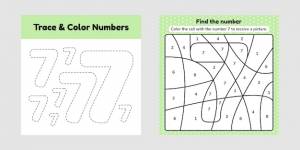 Раскраска номер для детей