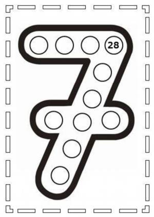 Раскраска семерка