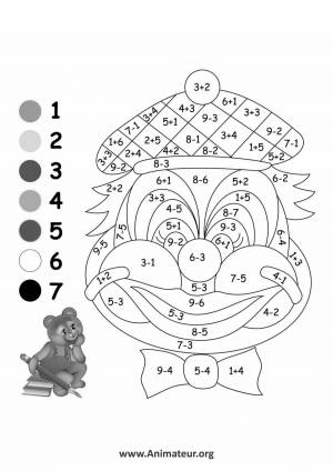 Раскраски Состав числа 7