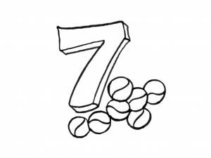 Раскраска цифра 7