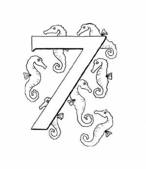 Раскраска Цифра 7 для