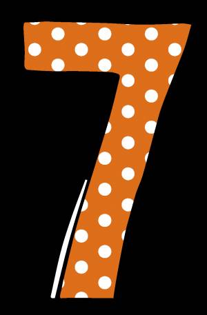 Раскраска цифра 7