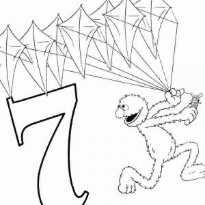 Раскраска Крутая цифра 7