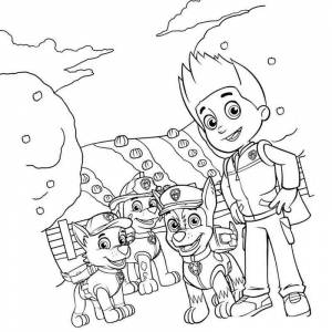 Раскраска Райдер и щенячий патруль база