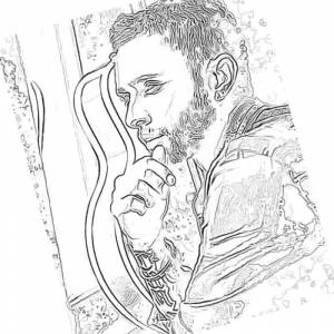 Раскраска Взрослый егор крид