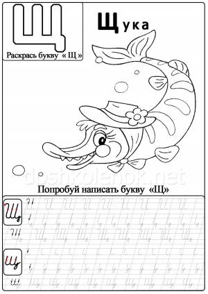 Изучаем с детьми маленькую и прописную букву Щ