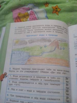 готовое домашние задание по акружающи миру как происходит круговорот воды в природе покажи