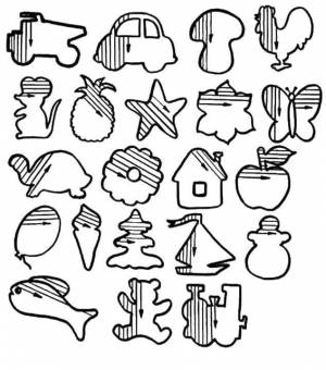 Раскраски Раскраска Доштрихуй фигуры штриховки для дошкольников