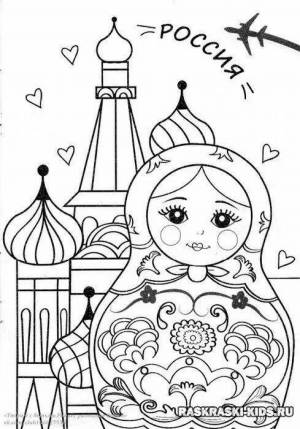 Раскраски Символы россии