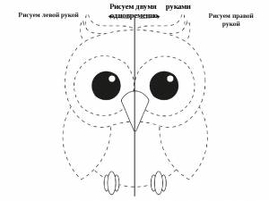 Рисунки для раскраски двумя руками