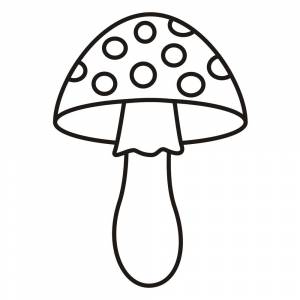 Картинка мухомор раскраска