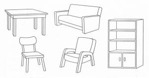 Раскраски На тему мебель в старшей группе